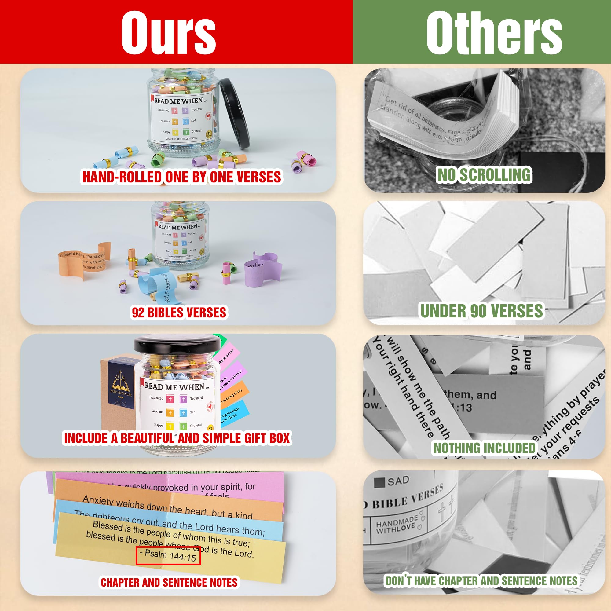 Color coded verses by emotion for women