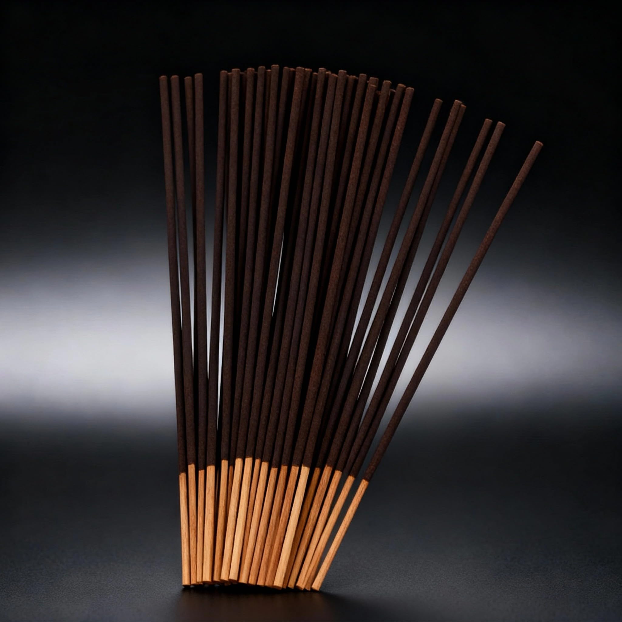 Handcrafted 19 inch incense stick close up