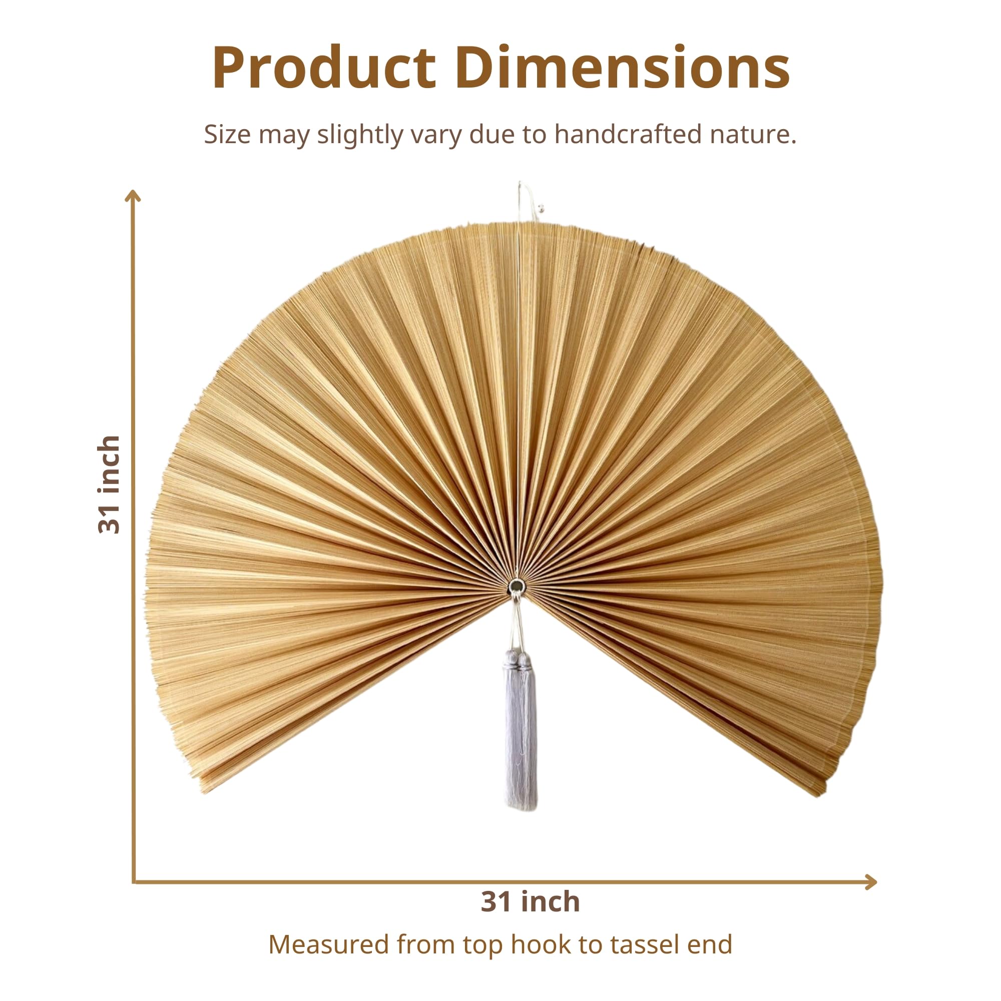 Handcrafted bamboo fan with woven sticks by artisans