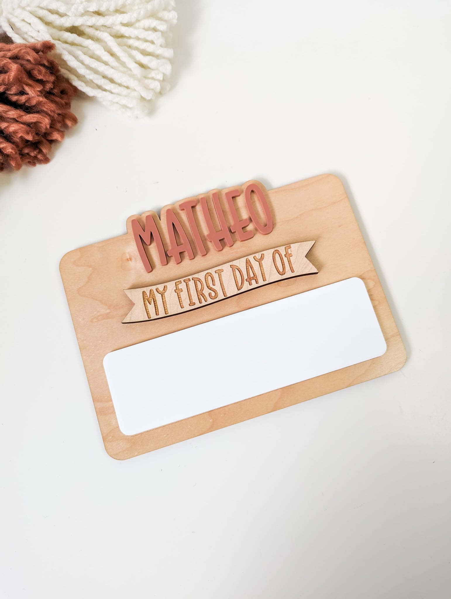 Retro style chalkboard prop for kindergarten memories
