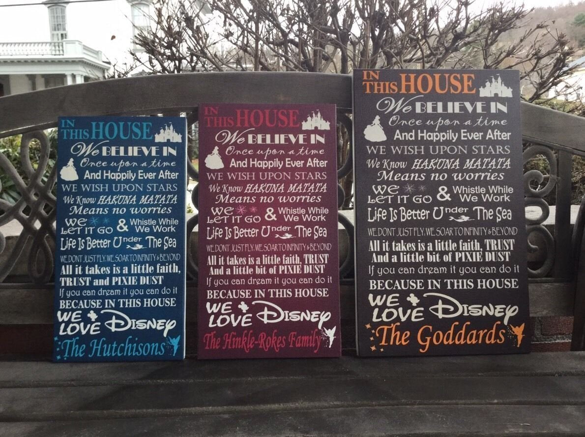 Hanging hardware included with Disney canvas