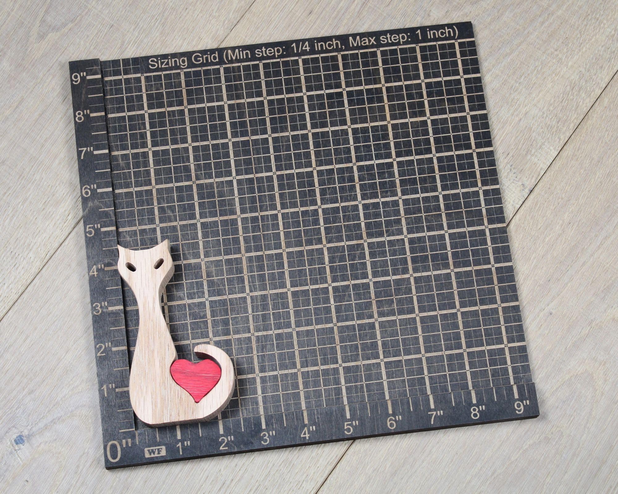 Handcrafted oak cat figurine suitable as home decor