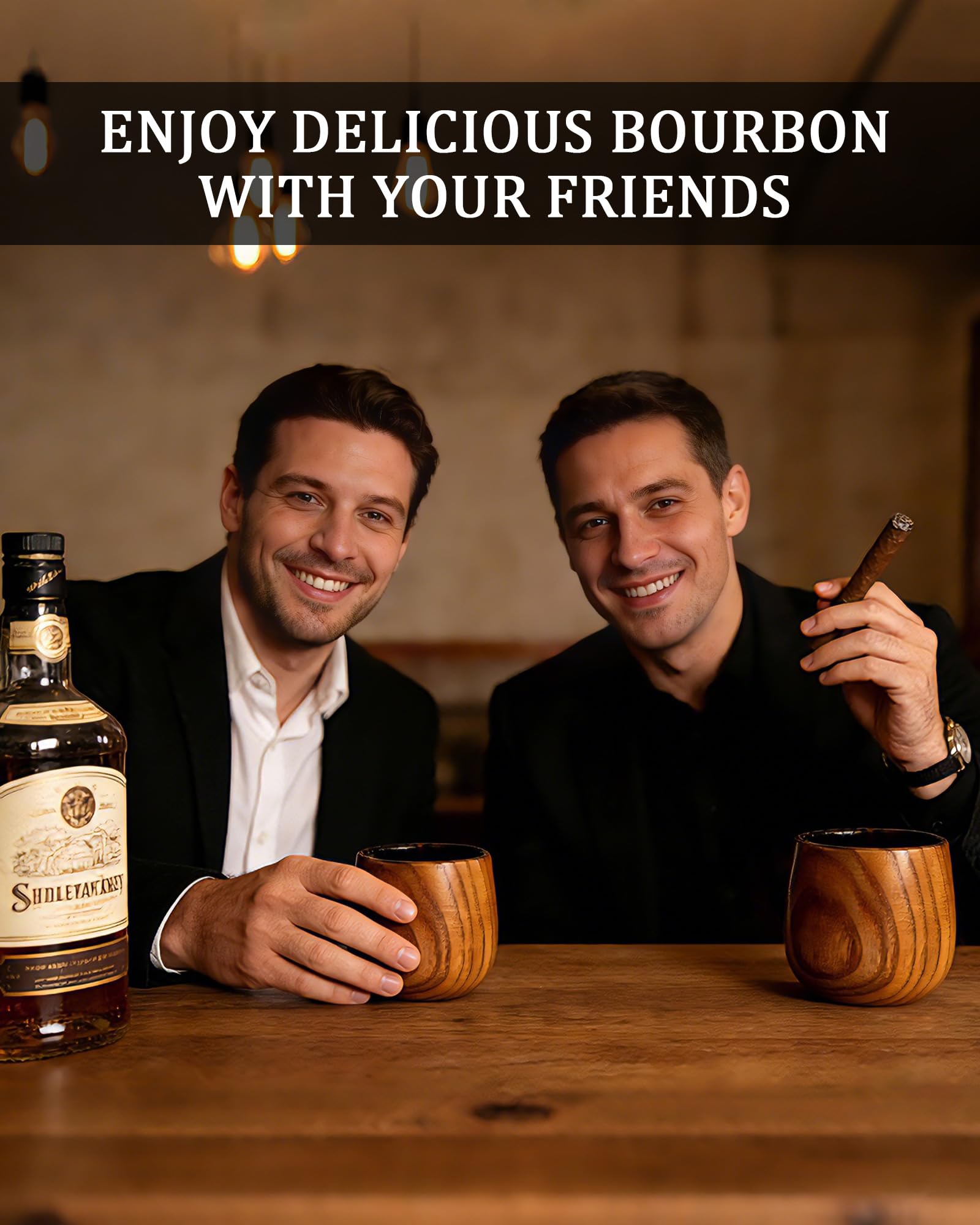 Handcrafted Oak Tumbler for Bourbon