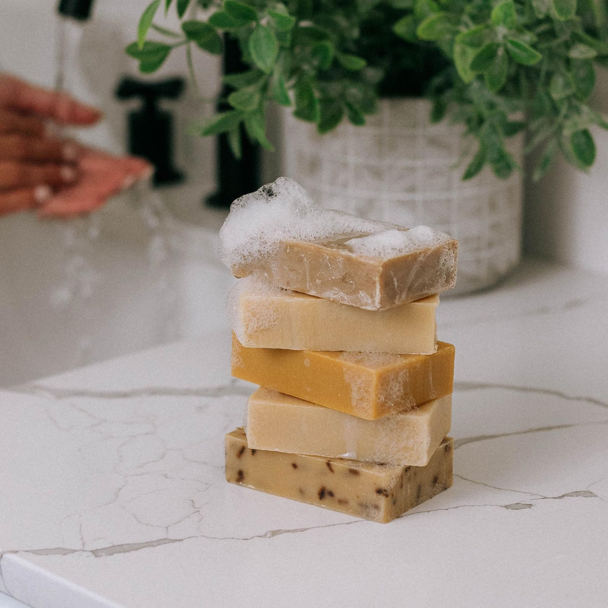 USA handcrafted goat milk soap with oats and honey