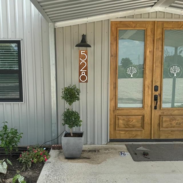 Handcrafted US-made house number sign