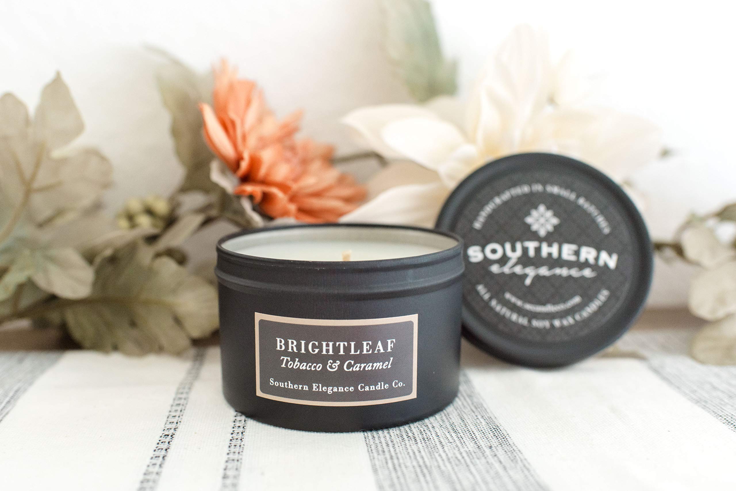 Vegan cruelty-free tobacco vanilla spice candle handcrafted in USA