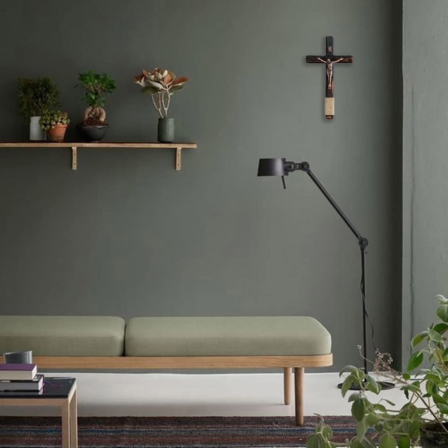 Handmade Catholic decor cross for wall display