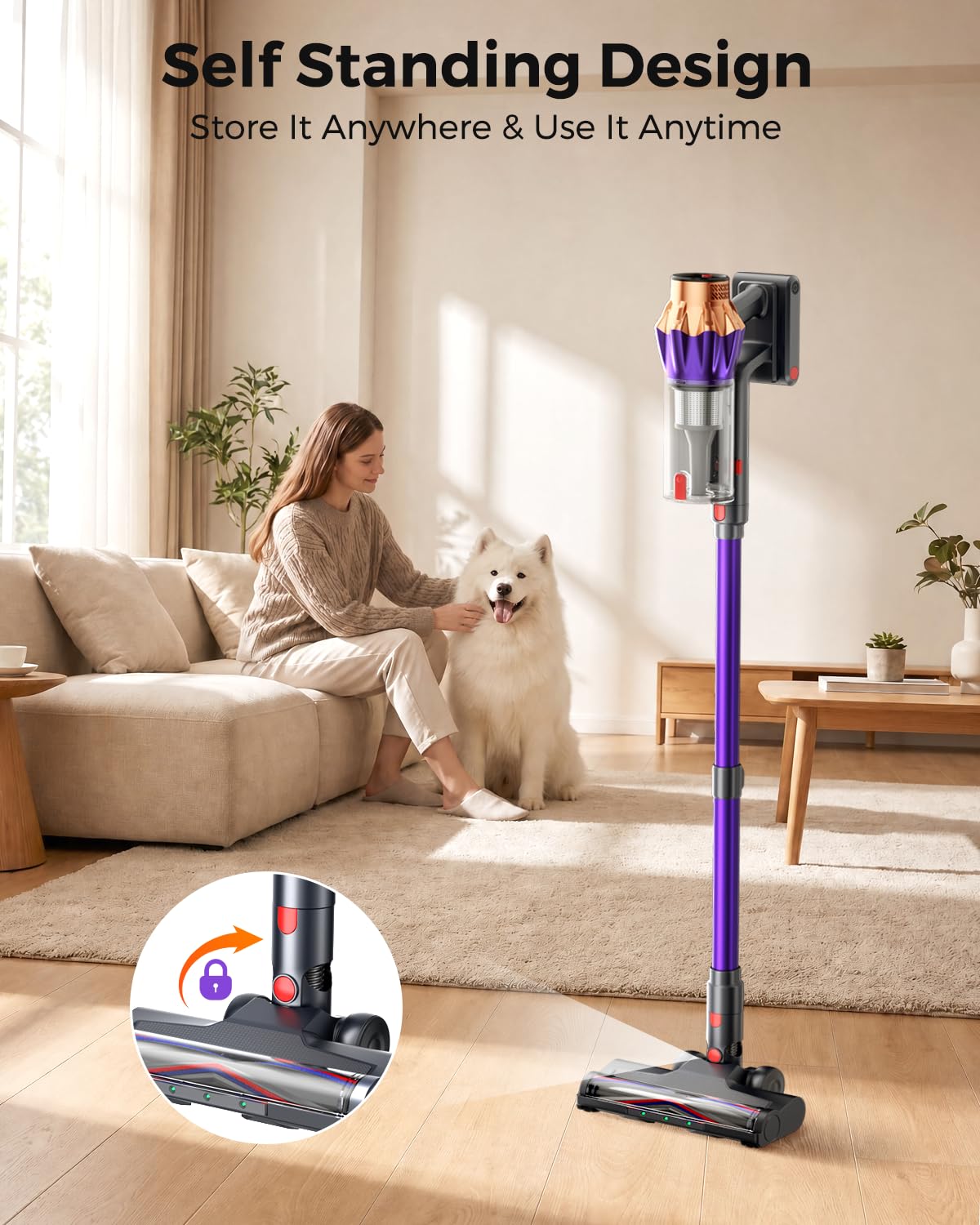 Pet hair cleaning on carpets and hard floors