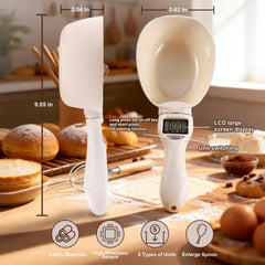 Digital measuring spoon showing unit conversion