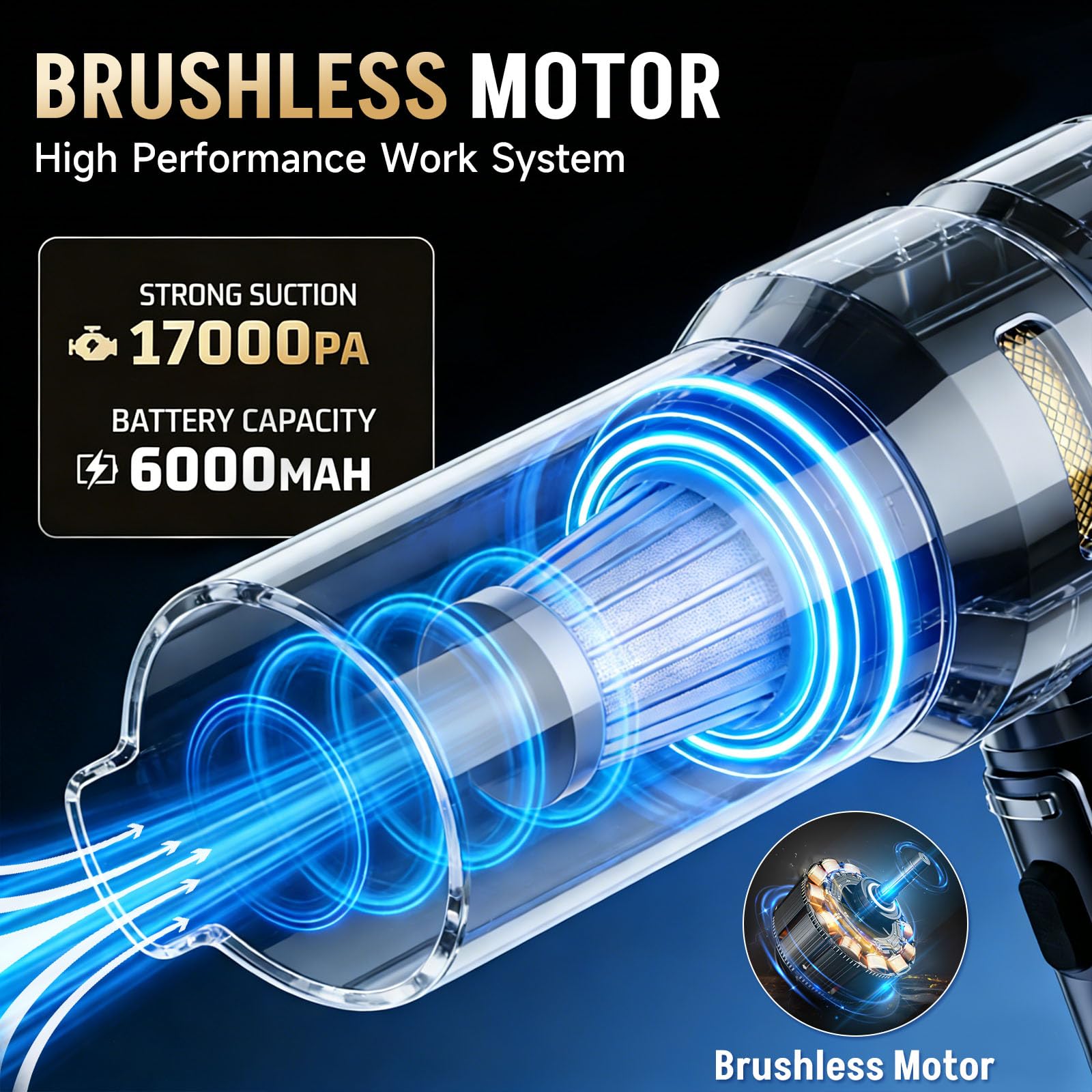 Handheld vacuum with digital display feature