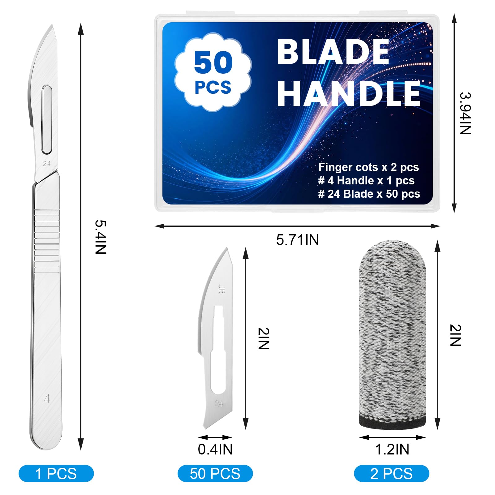 individually wrapped blades in protective case