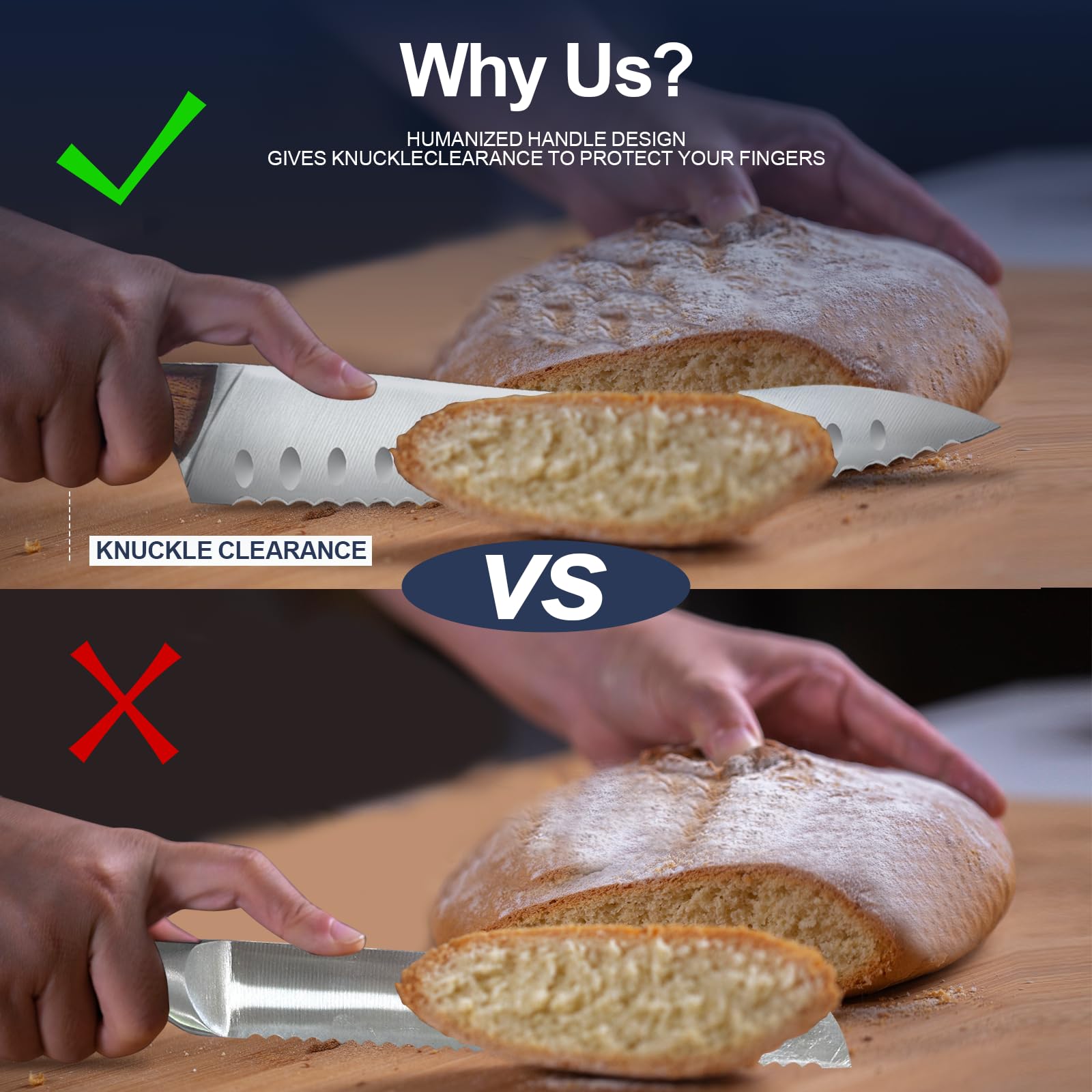 Ergonomic 5.1 inch handle for comfortable grip