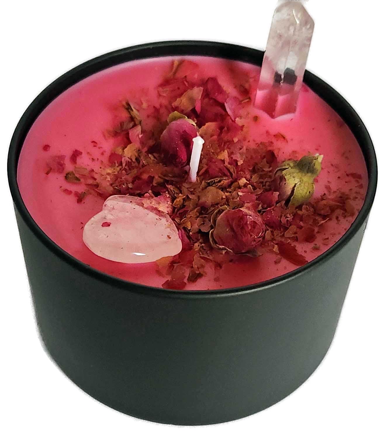 paraffin palm wax blend candle for energy work