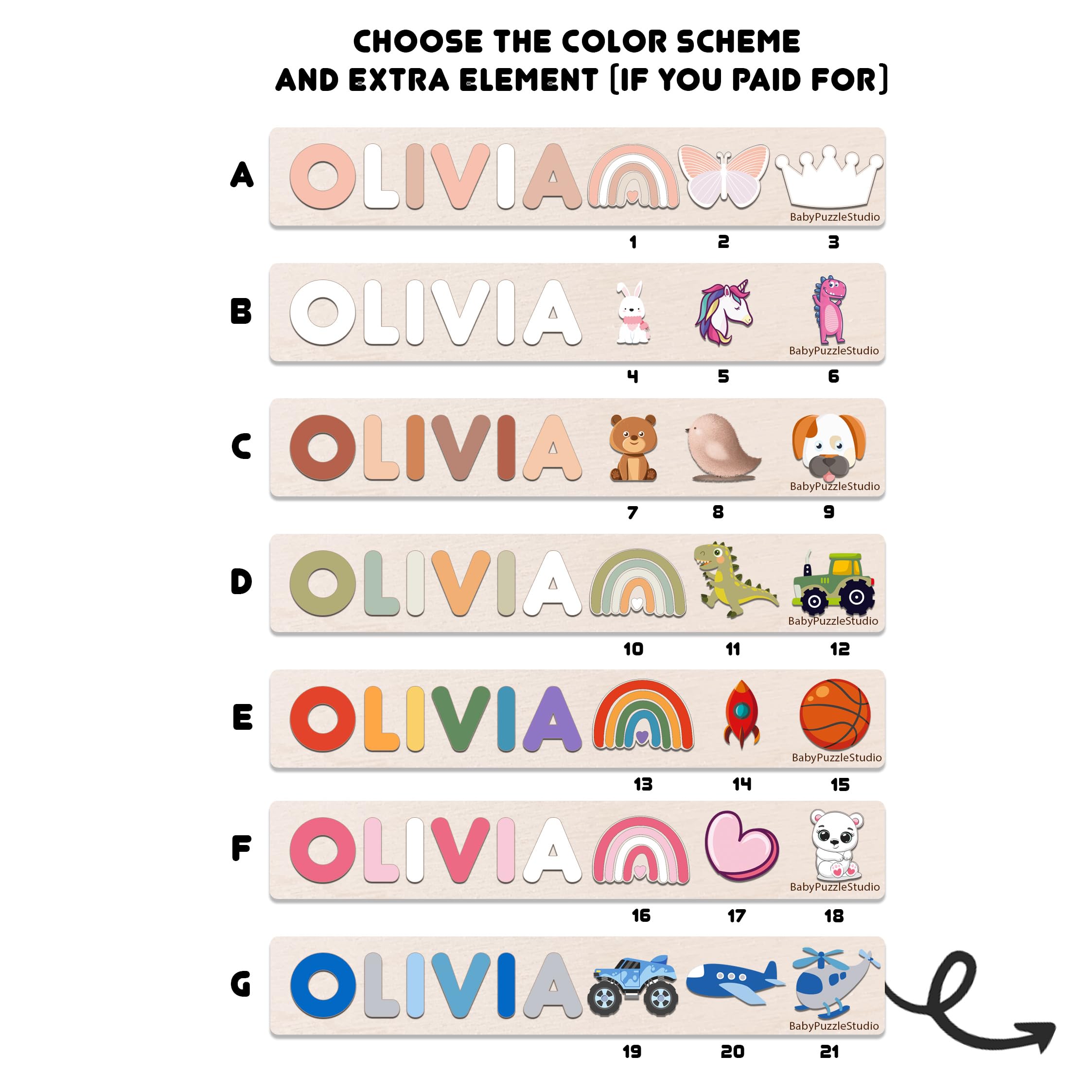 Handmade baby busy board with name puzzle