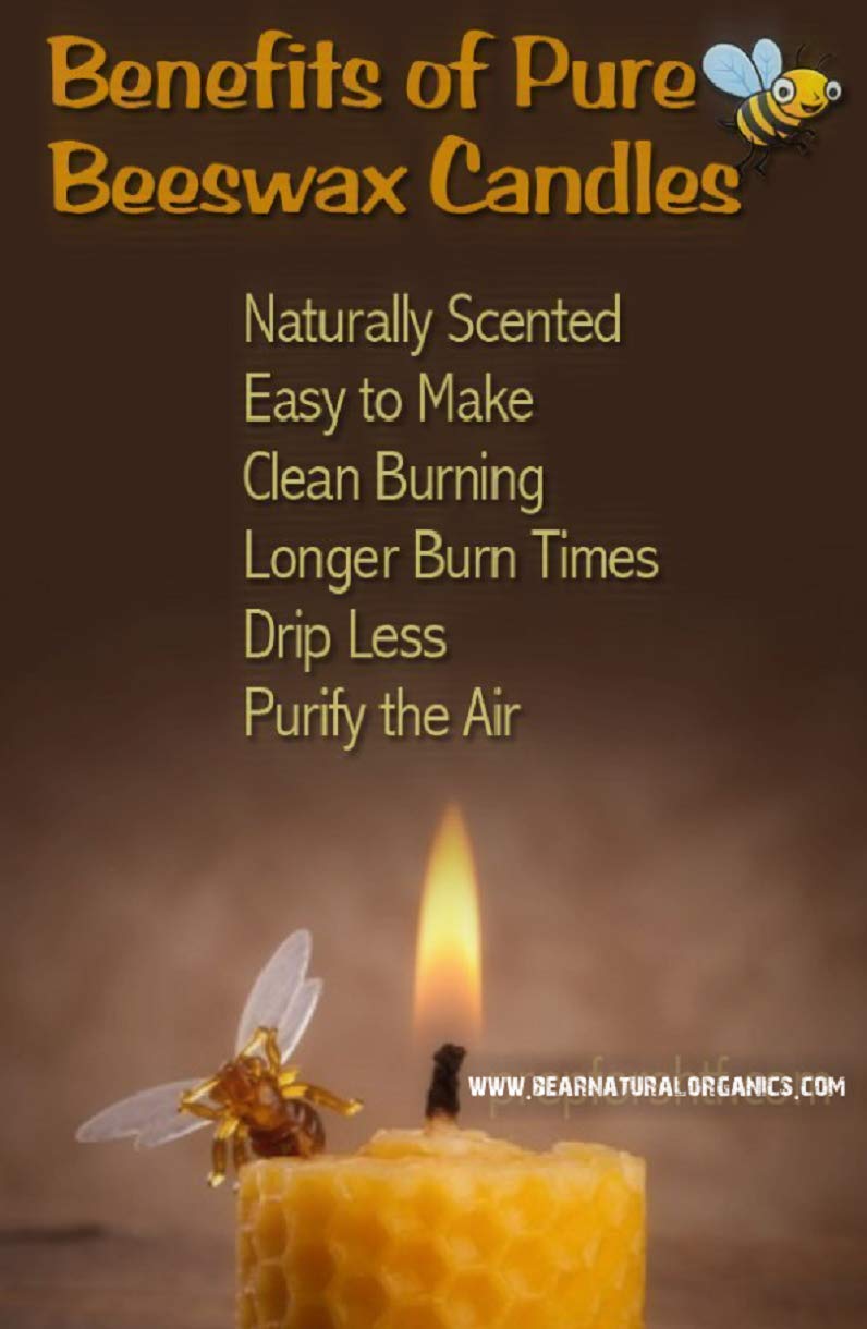 Handmade beeswax pillar candle USA made