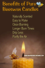 Handmade beeswax pillar candle USA made