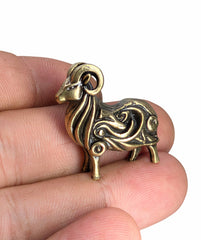 Handmade brass ram figurine