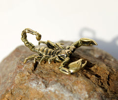Handmade brass scorpion ornament