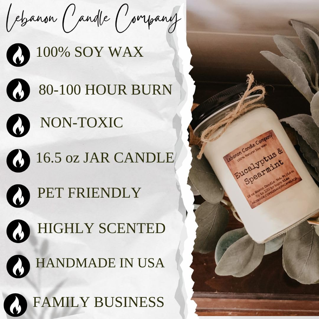 16oz mason jar candle burn time 80-100 hours
