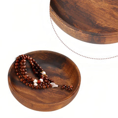 Handmade carved dish round bowl for condiments