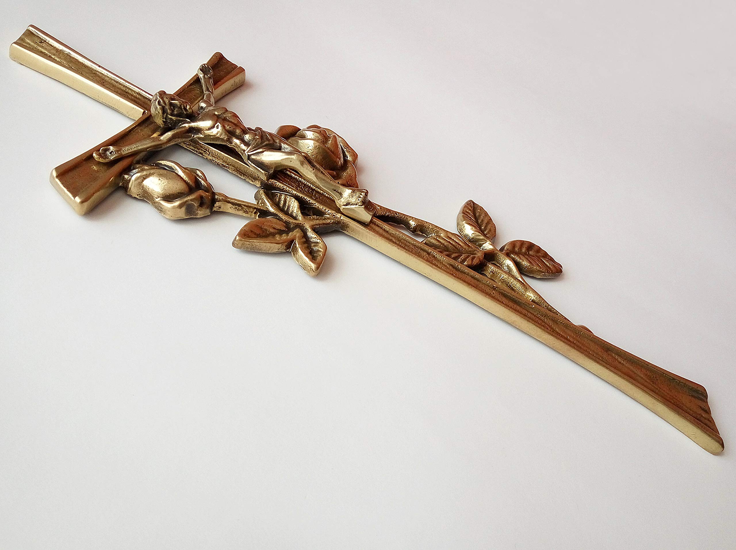 loop for wall hanging brass cross