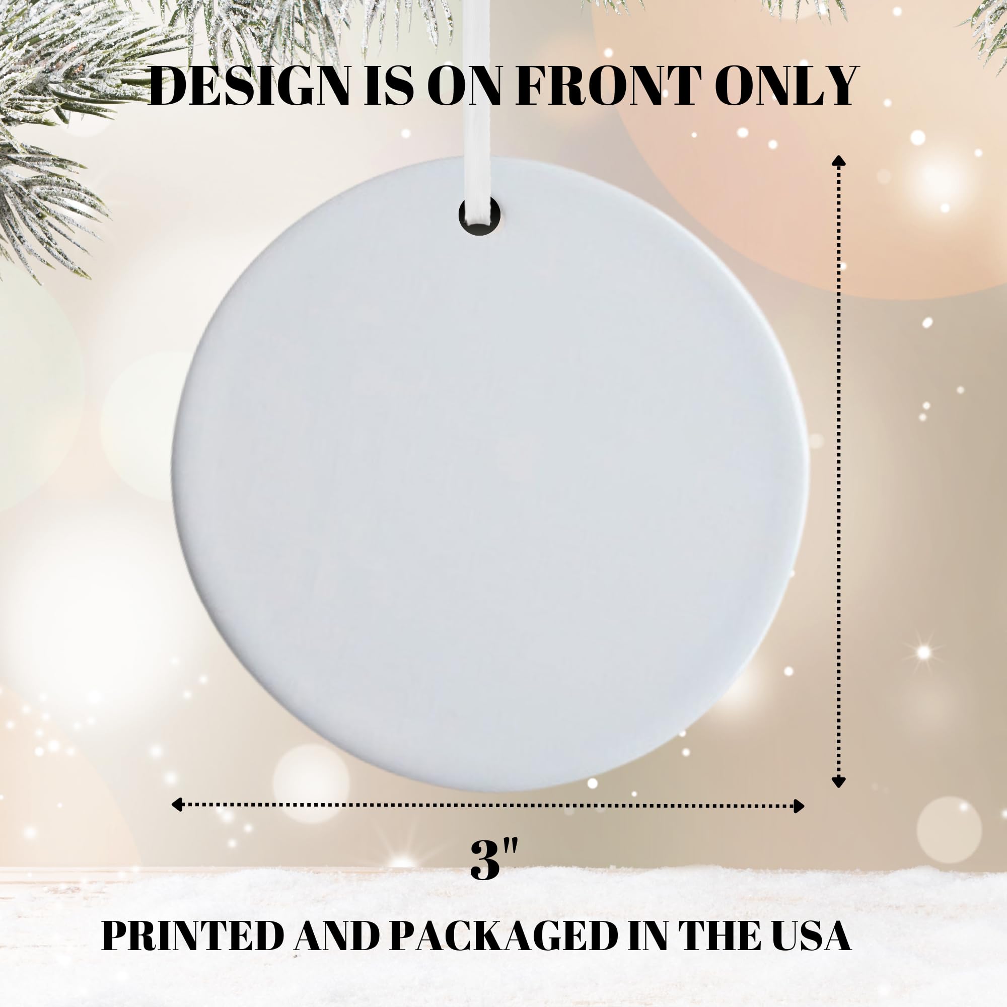 Handmade ceramic ornament with hanging loop