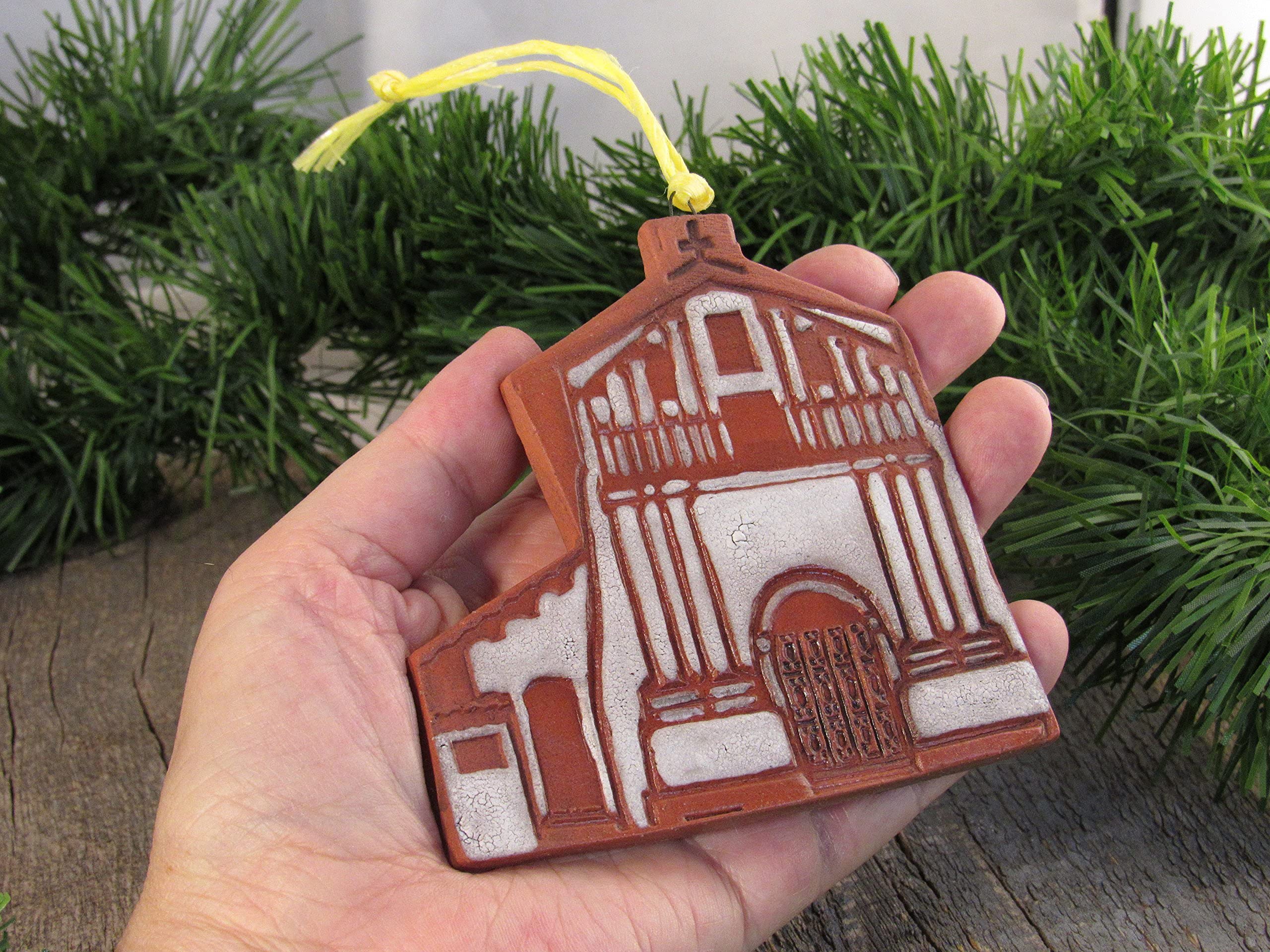 Ornament hangs from polytwine loop for easy display