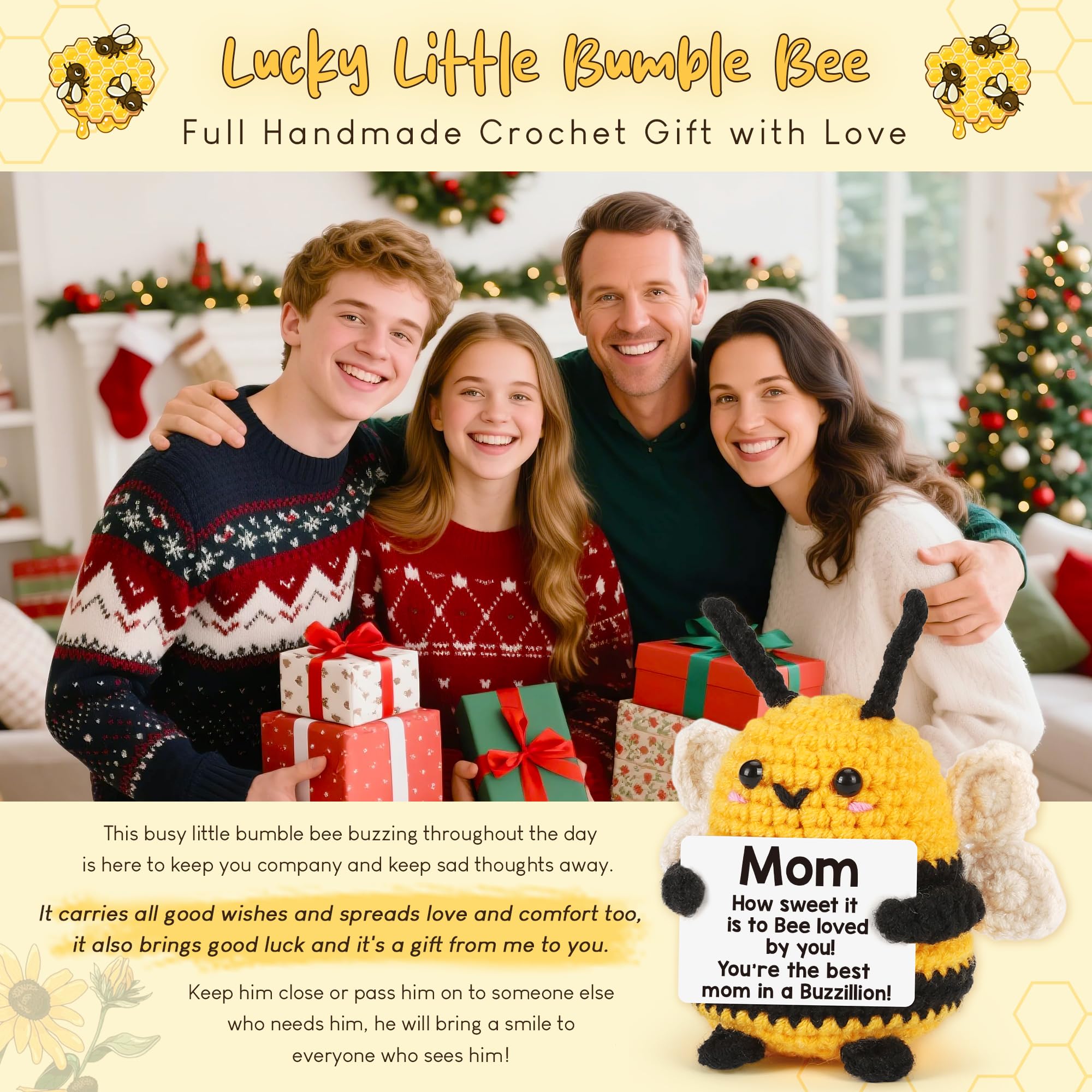 Small crochet bee keepsake for mom lovers