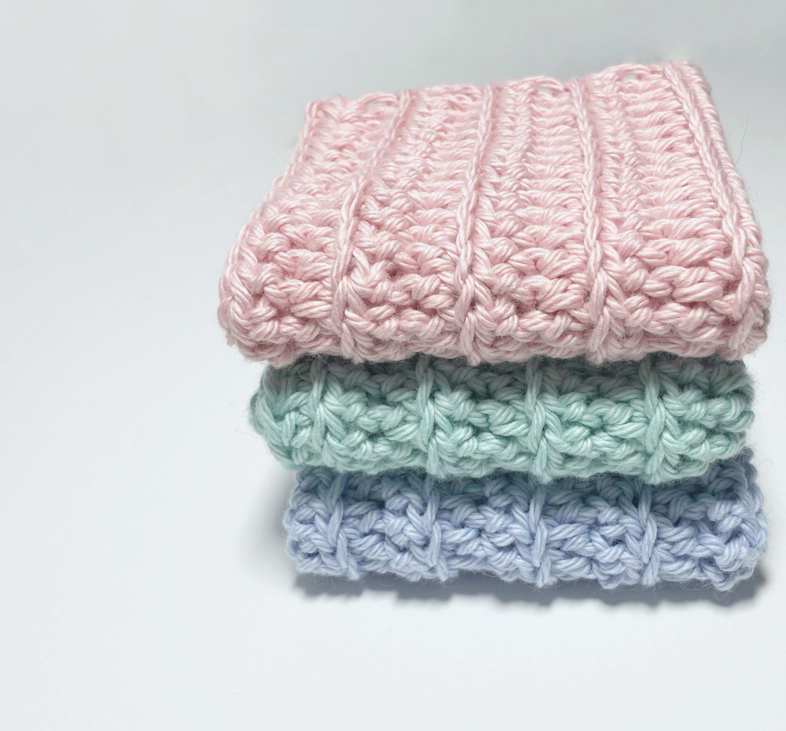 Kitchen and baby care crochet washcloths 3-pack