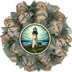 Handmade deco mesh wreath exterior display