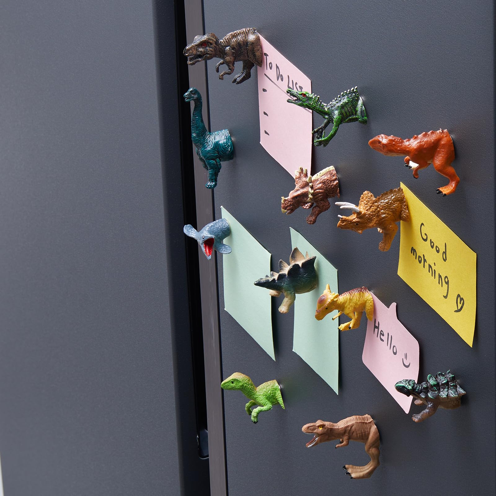 educational labeled dinosaurs magnets for fridge