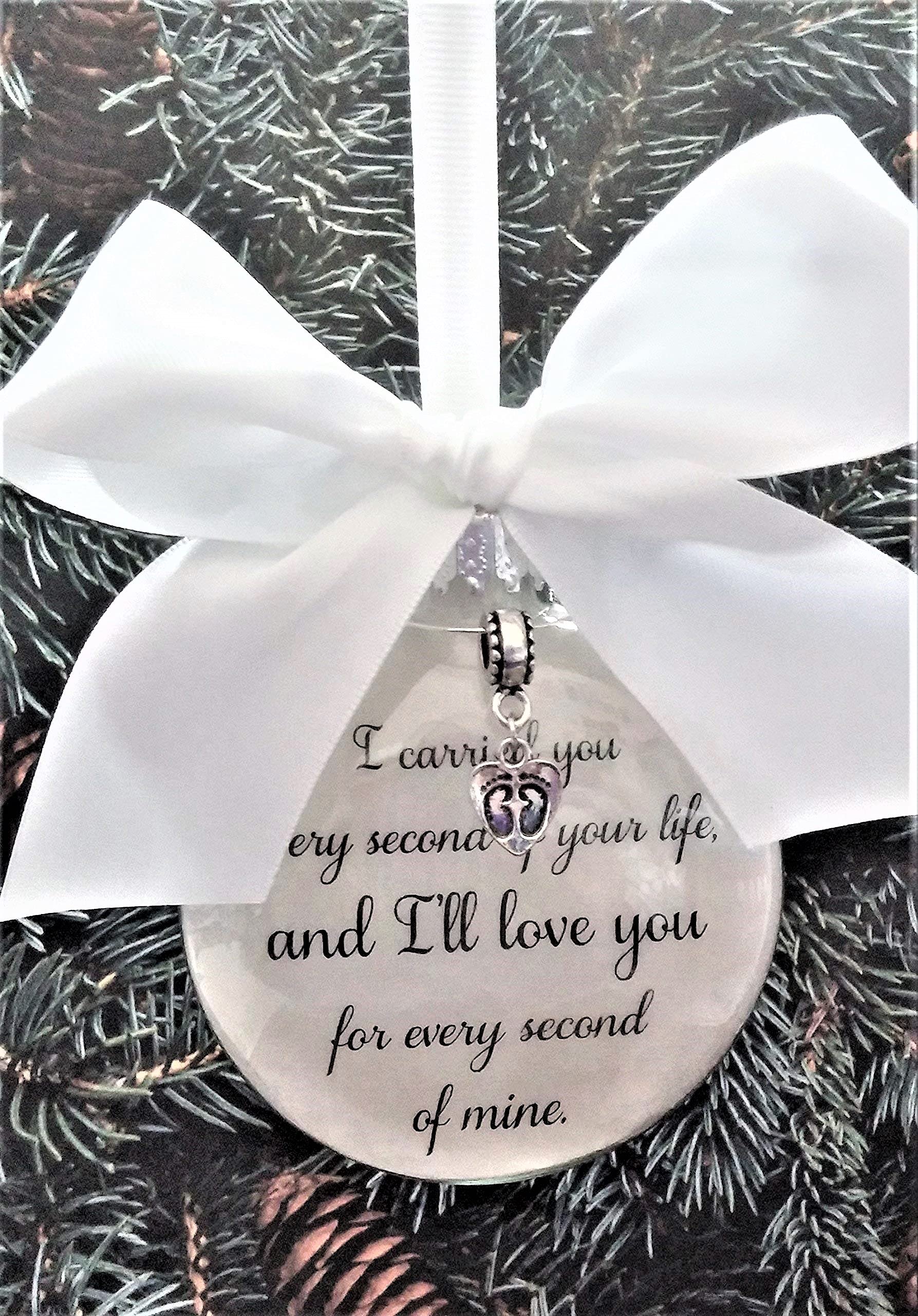 Approximately 3.5 inches diameter memorial ornament
