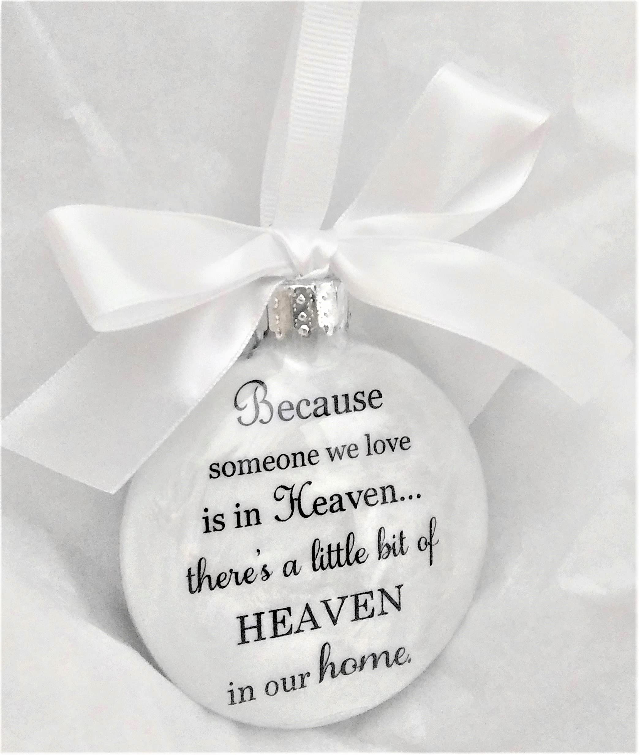 Handmade in USA memorial ornament shown in photos