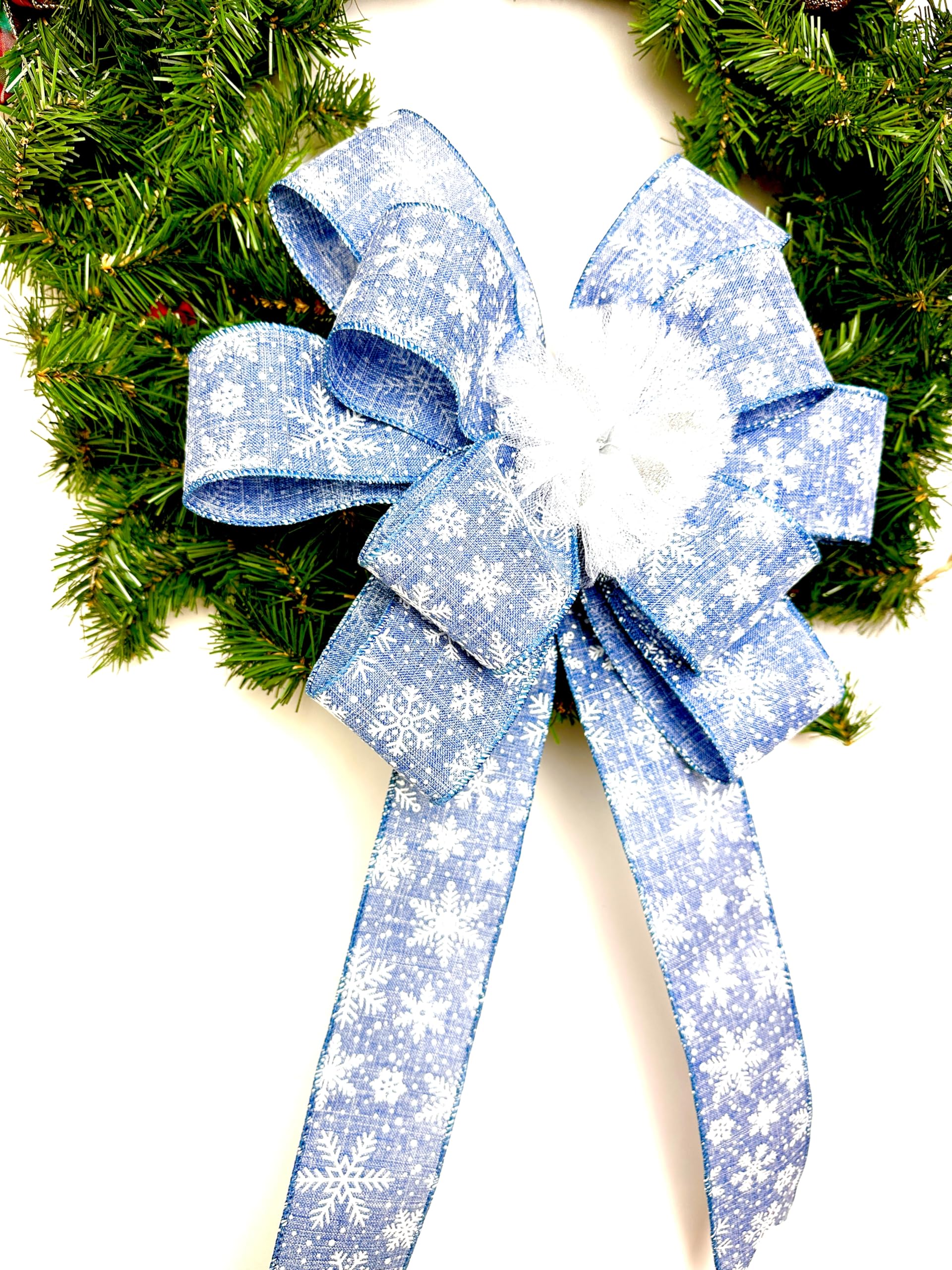 Versatile bow for wreaths windows doors and more
