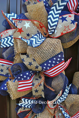 Door ready patriotic wreath shipped in box