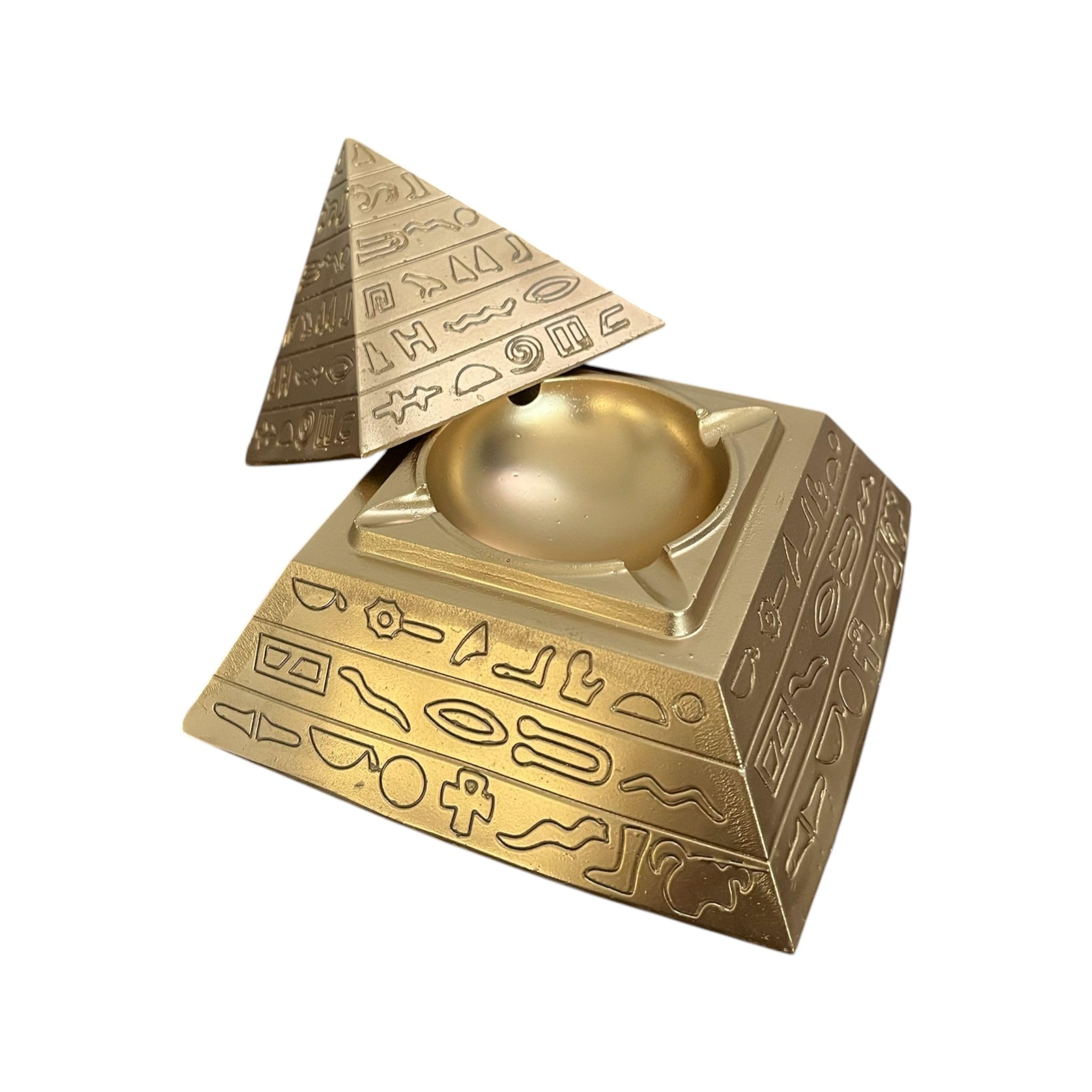 Handmade Marble Egyptian Pyramid Ashtray close up pyramid design