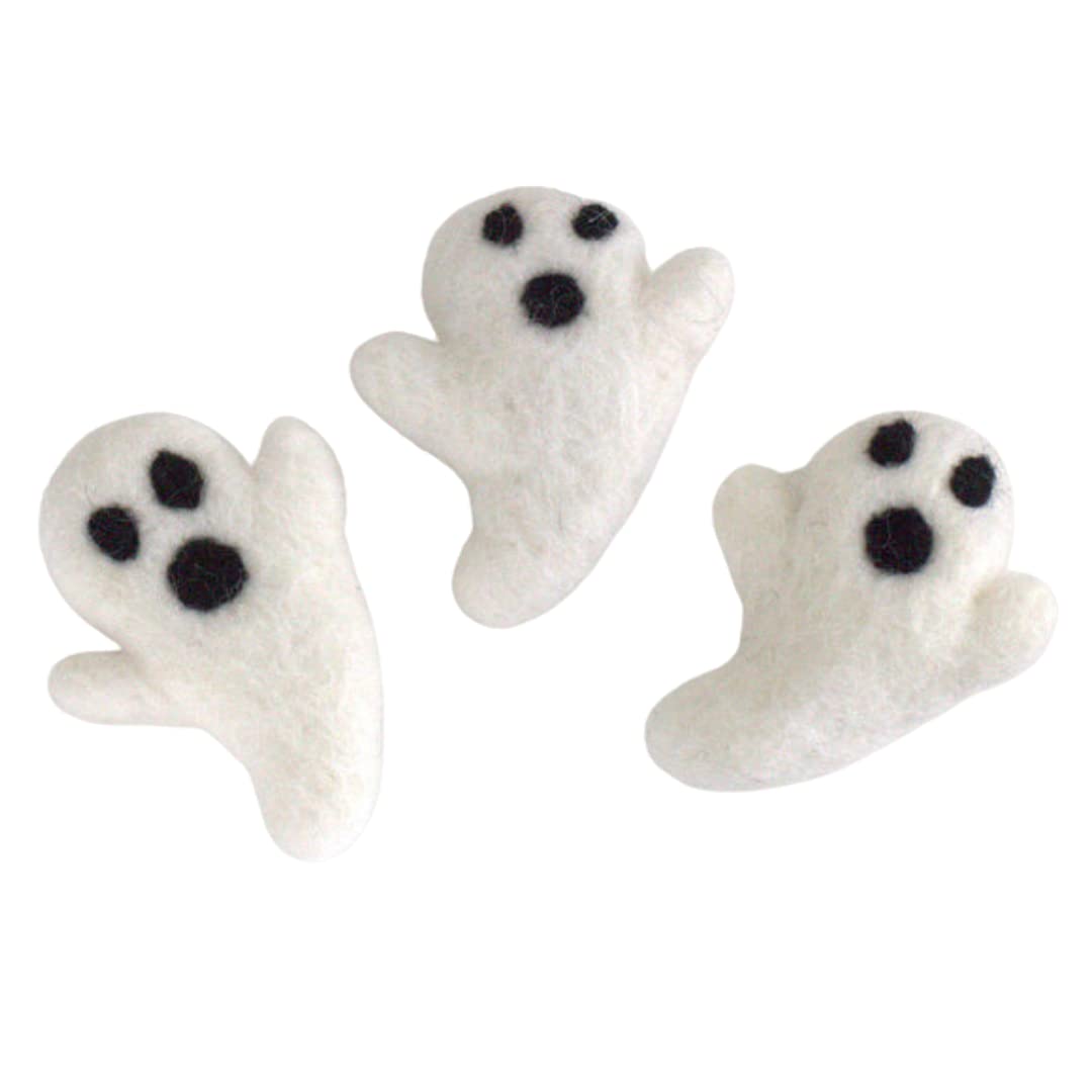 Handmade Matthew and Mae Halloween Ghost Felt Shapes 3x2 display image