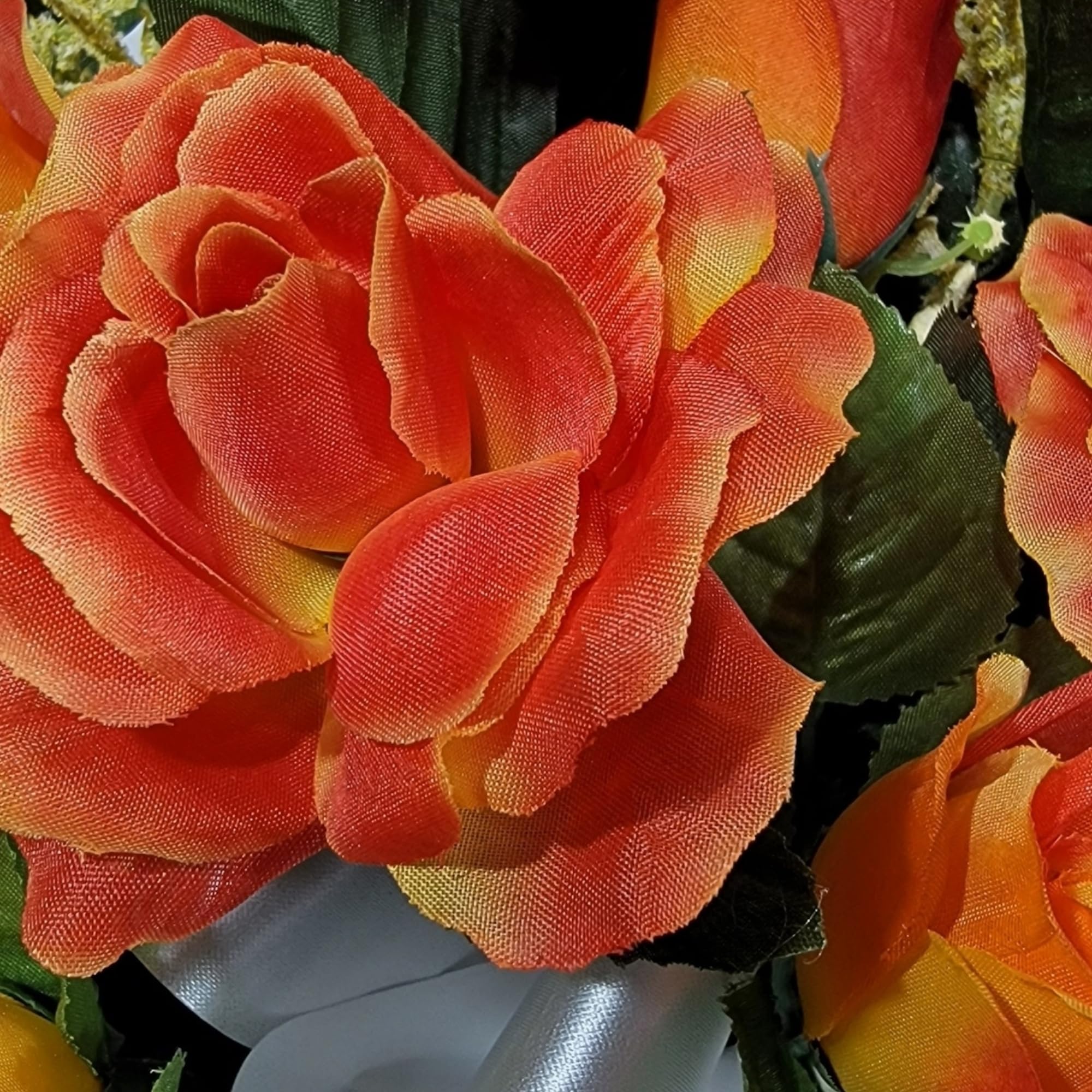 bouquet pair for grave headstone saddle
