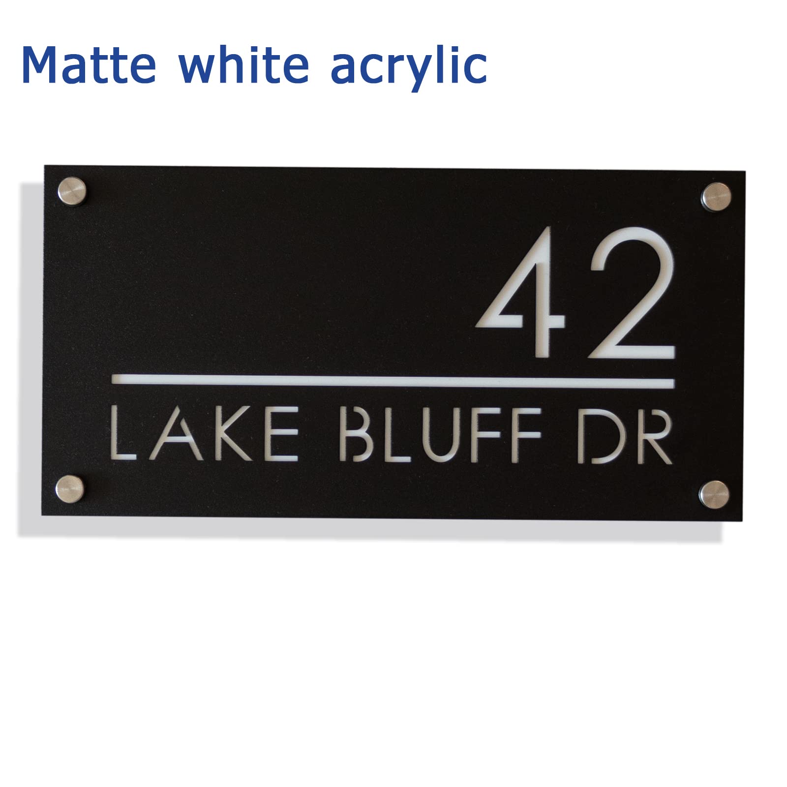 handmade modern address sign