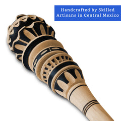 Handmade molinillo wooden whisk for Mexican chocolate