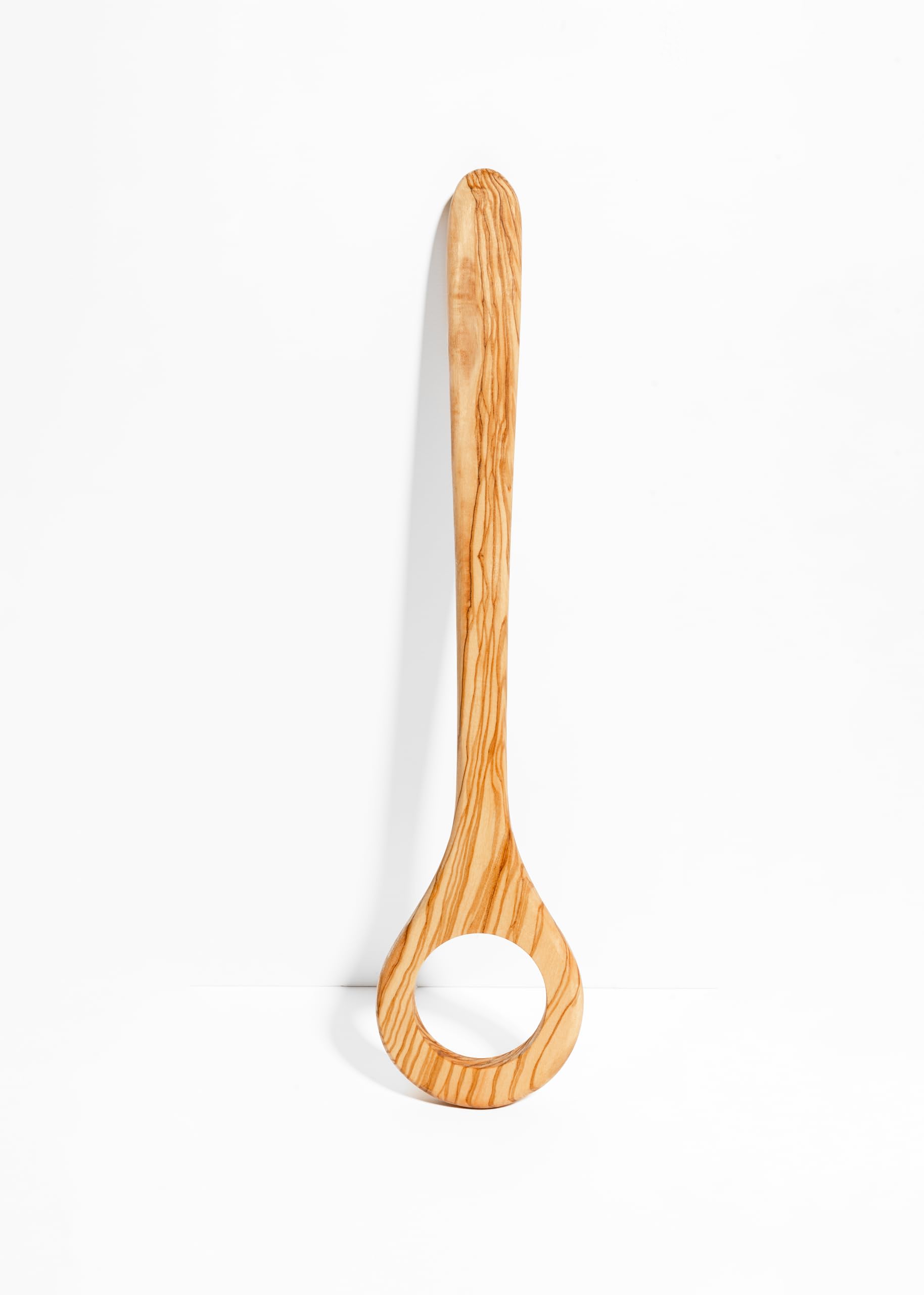 Dough whisk olive wood 13.5 inch in natural grain