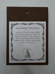 Textured gold foil finish Archangel Michael icon for prayer