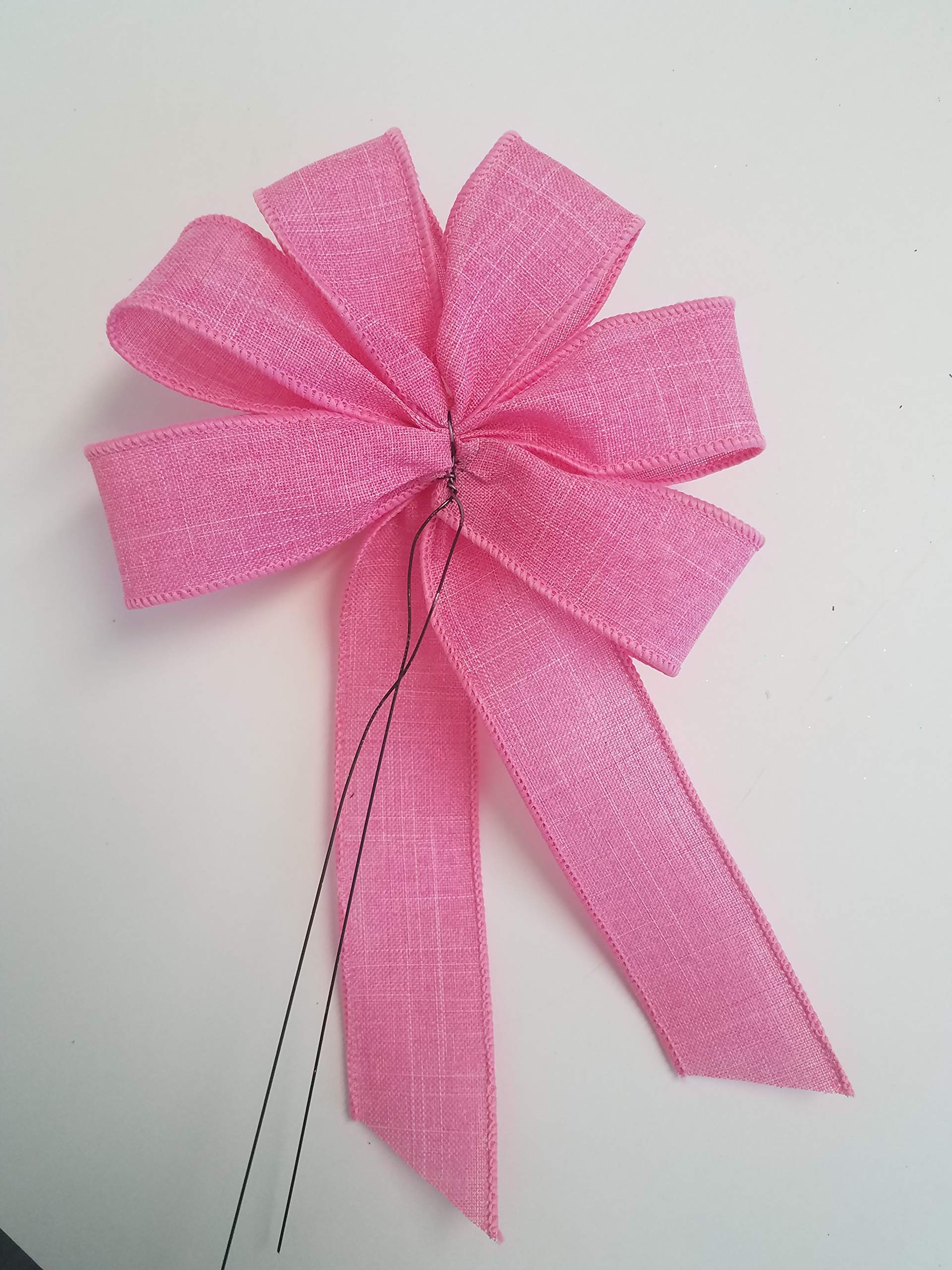 Bow suitable for indoor or protected outdoor decor pink