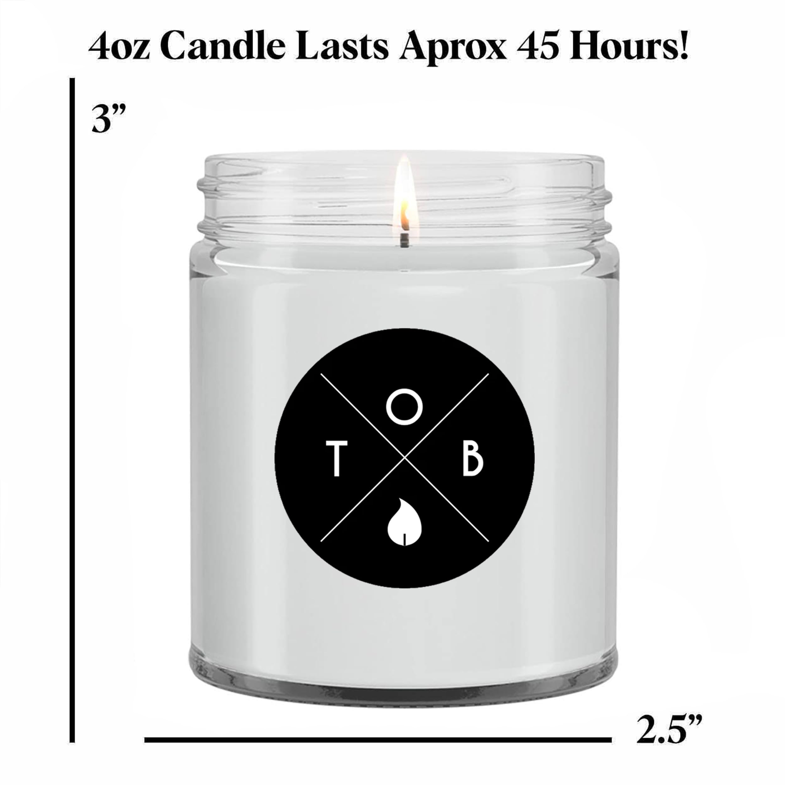 4oz candle in glass jar packaging suitable for gifting