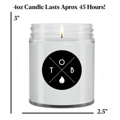 4oz candle in glass jar packaging suitable for gifting