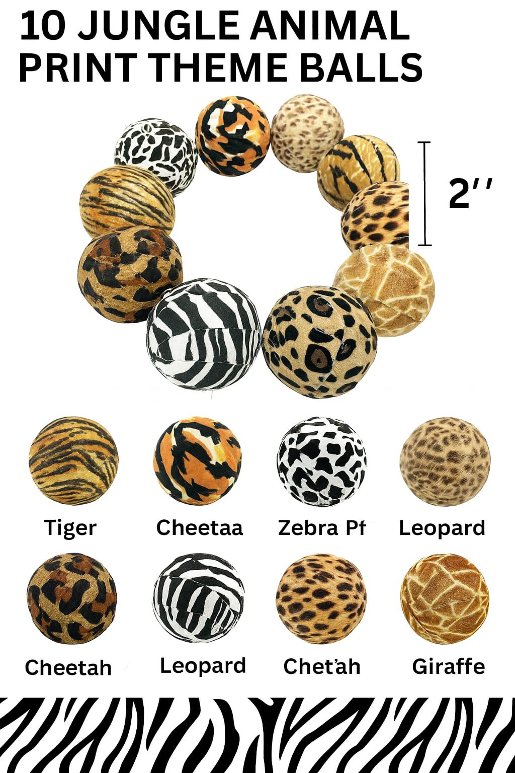 Bowl filler orbs safari decor set of 10