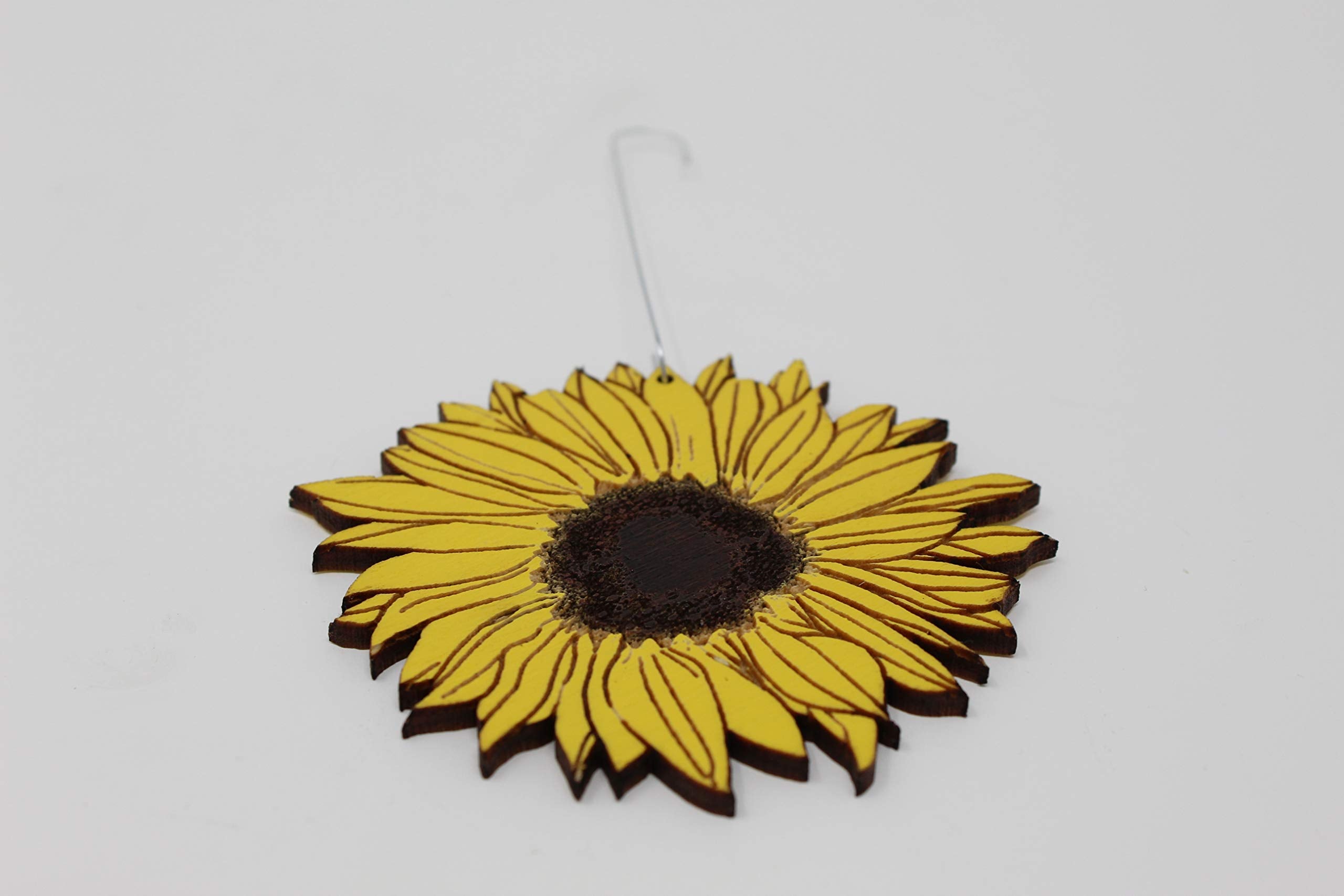Birch wood ornament hanger Sunflower decor