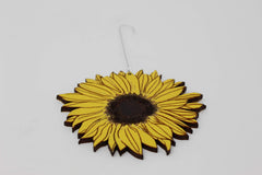 Birch wood ornament hanger Sunflower decor