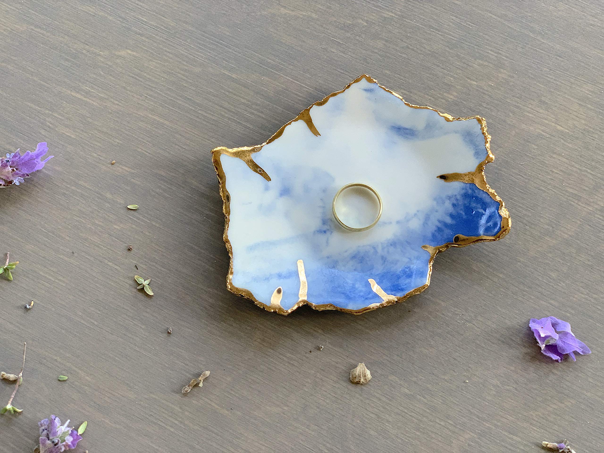 Original handmade ring dish showing glaze variations