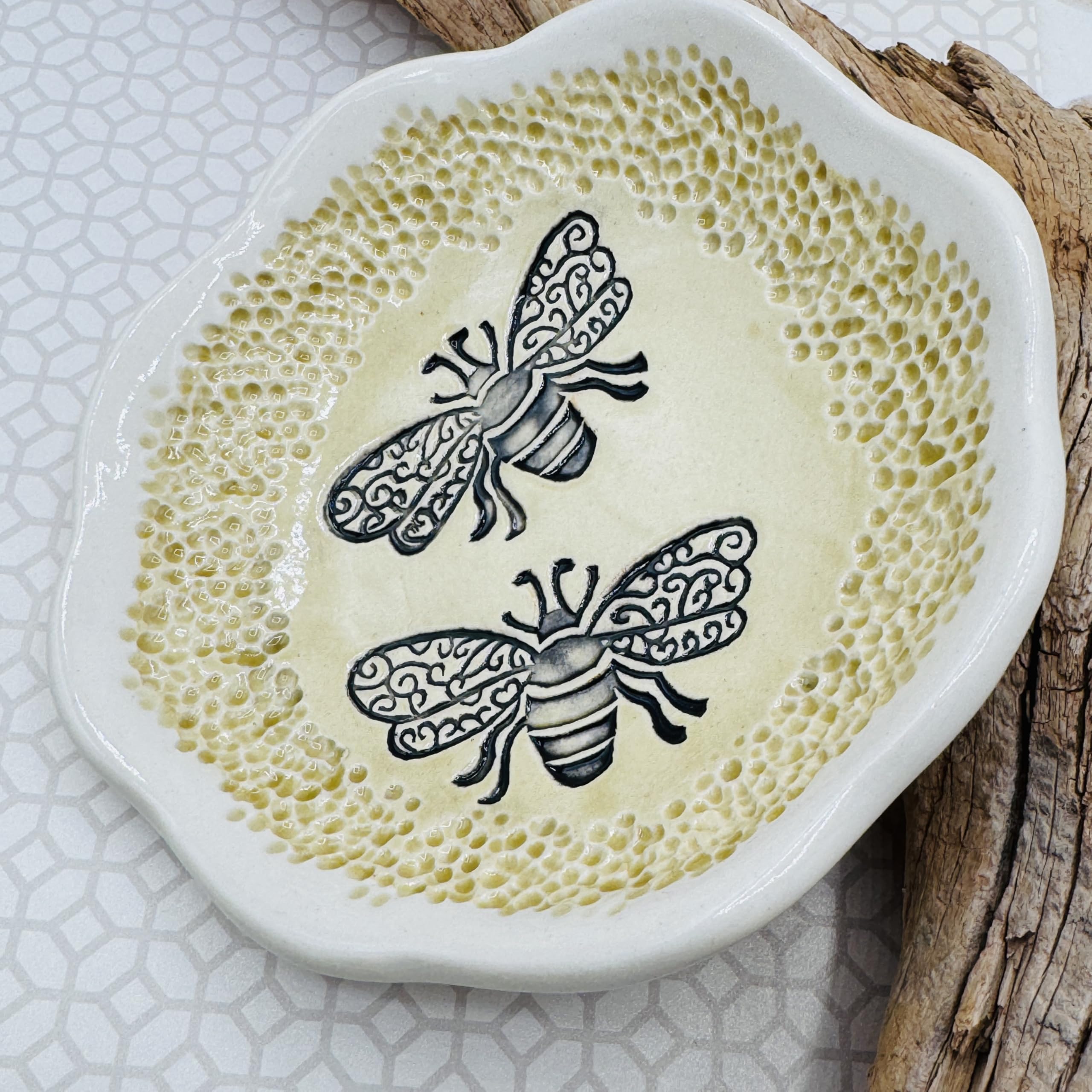 Bee lovers bowl hand signed by artist